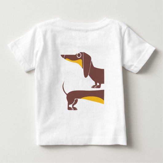 T-shirt Pour Bébé Drôle mignon dachshund pour parent chien long (Dos)