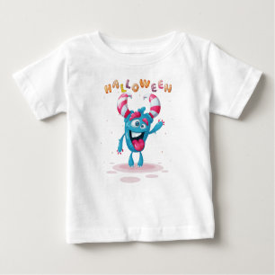 T-shirt Pour Bébé Drôle Monstre Halloween Enfant Toddler