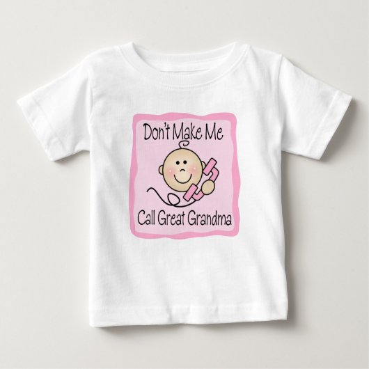 T-shirt Pour Bébé Drôle ne me fais pas appeler grand-mère (Devant)