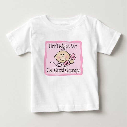 T-shirt Pour Bébé Drôle ne m'incitez pas à appeler le grand (Devant)