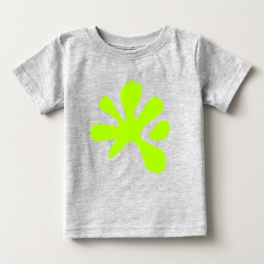 T-shirt Pour Bébé Drôle néon vert brillant de peinture slime jouant  (Devant)
