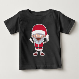 T-shirt Pour Bébé Drôle Père Noël vêtements de nom personnalisé