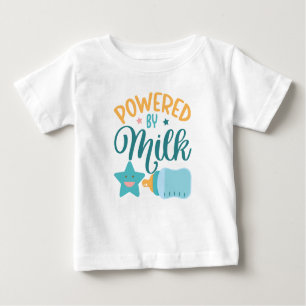 T-shirt Pour Bébé drôle unisex alimenté au lait mot art