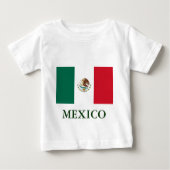 T-shirt pour bébé du drapeau mexicain (Devant)