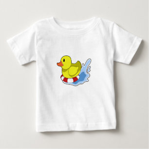 T-shirt Pour Bébé Duck with Swim ring à Water.PNG