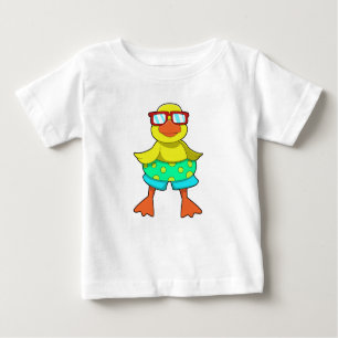 T-shirt Pour Bébé Duck with Swim ring & Sung