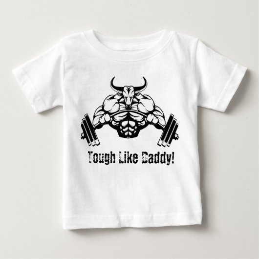 T-shirt Pour Bébé Dur comme la chemise de bébé d'haltérophilie de (Devant)