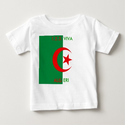 T-SHIRT POUR BÉBÉ DZ, 1.2.3., ALG, VIVA, ERI (Devant)