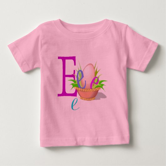 T-shirt Pour Bébé E - Collection de monogrammes (Devant)