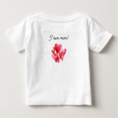 T-shirt Pour Bébé Eager Pink Hearts (Dos)