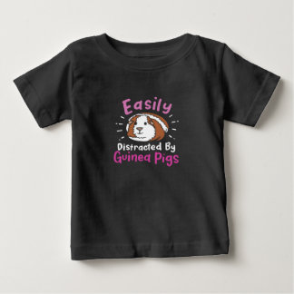 T-shirt Pour Bébé Easily Distracted by Guinée Pigs | Cute Pet
