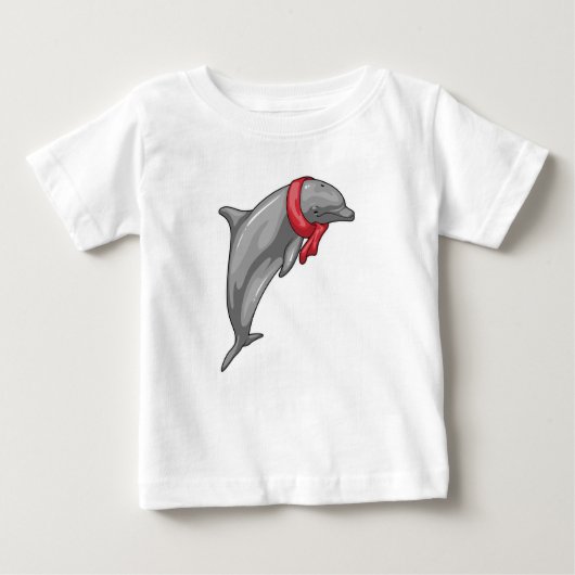 T-shirt Pour Bébé Écharpe dauphin (Devant)