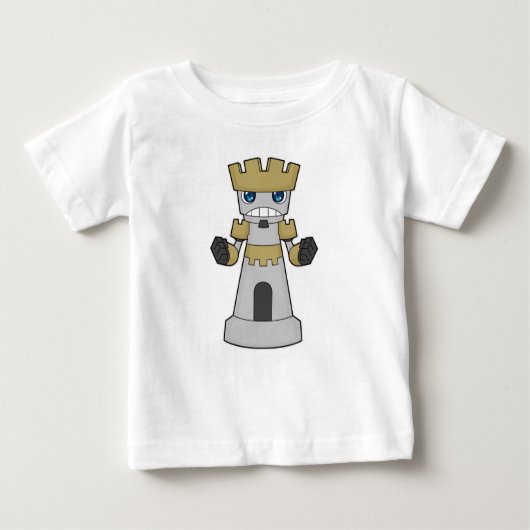T-shirt Pour Bébé Échecs Pièce Rook Échecs (Devant)