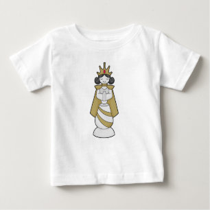 T-shirt Pour Bébé Échecs Queen Crown Chess