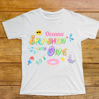 T-shirt Pour Bébé Éclaboussant dans un premier anniversaire Invité d