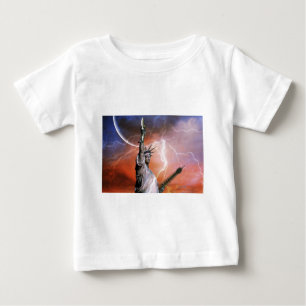 T-shirt Pour Bébé Éclair de la statue de la Liberté.
