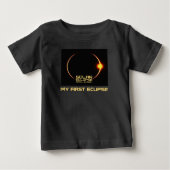 T-shirt Pour Bébé Éclipse solaire 8 avril 2024 Ma première éclipse (Devant)