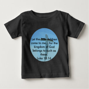T-shirt Pour Bébé Écriture chrétienne organique Matthieu 19:14