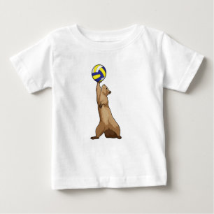 T-shirt Pour Bébé Écureuil avec volleyball