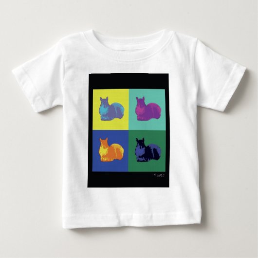 T-shirt Pour Bébé Écureuil d'Art Pop (Devant)