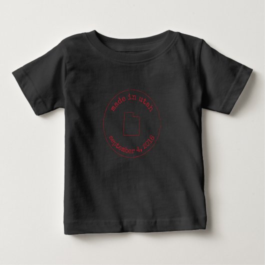 T-shirt Pour Bébé Editable Fabriqué dans le timbre d'approbation Uta (Devant)