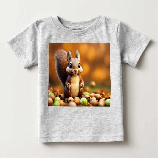 T-shirt Pour Bébé Édition Cute Squirrel (Devant)