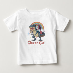 T-shirt Pour Bébé Édition Dinosaure pour fille intelligente - Unicor