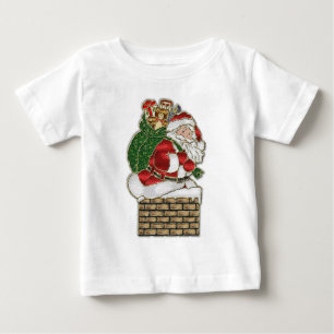 T-shirt Pour Bébé Effet Père Noël en verre 2