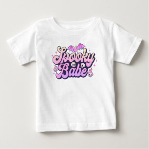 T-shirt Pour Bébé Éffrayant Babe mignonne Halloween
