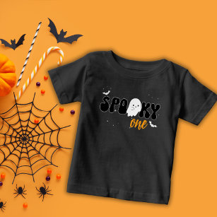 T-shirt Pour Bébé Éffrayant un 1er anniversaire mignon fantôme