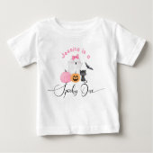 T-shirt Pour Bébé Éffrayant Un Halloween Birtdhay rose petit Boo (Devant)
