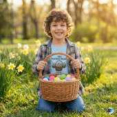 T-shirt Pour Bébé Egg Hunting Squad Captain Customised Cute Easter