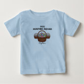 T-shirt Pour Bébé Egg Hunting Squad Captain Customised Cute Easter (Devant)