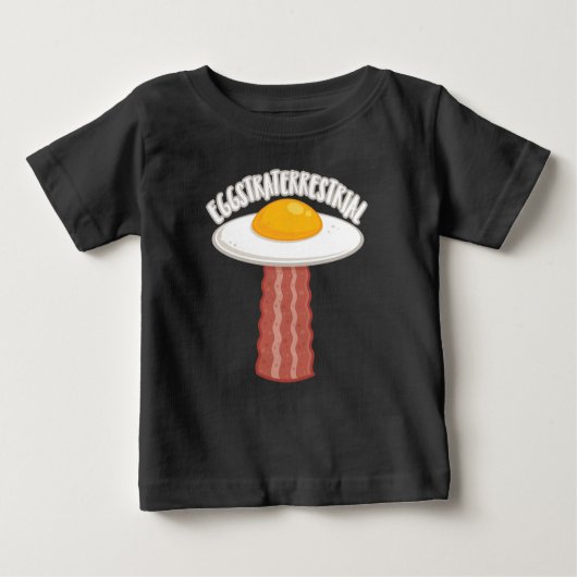T-shirt Pour Bébé Eggstraterrestrial Avec Texte (Devant)