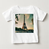 T-shirt Pour Bébé Eiffel tour lancer oreiller (Devant)