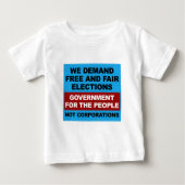 T-shirt Pour Bébé Élections libres et équitables (Devant)