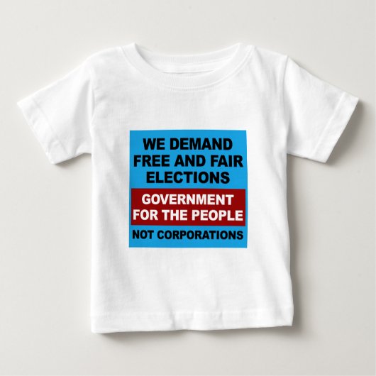 T-shirt Pour Bébé Élections libres et équitables (Devant)