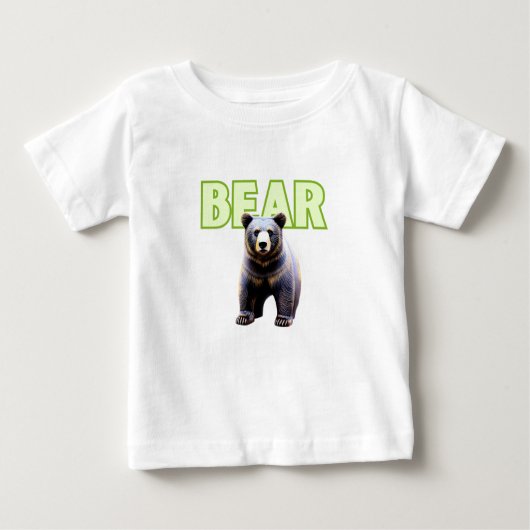 T-shirt Pour Bébé Élégance de l'ours : Conception de pots Iconiques (Devant)
