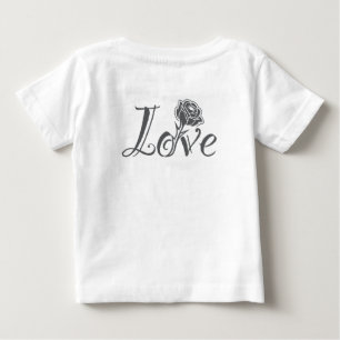 T-shirt Pour Bébé Élégance florale : L'amour illustré avec une rose