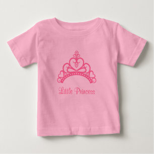 T-shirt Pour Bébé Elégant rose princesse Tiara Couronne pour les béb
