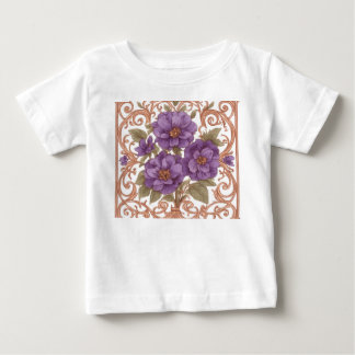 T-shirt Pour Bébé Élégant Vintage Nouveau Floral