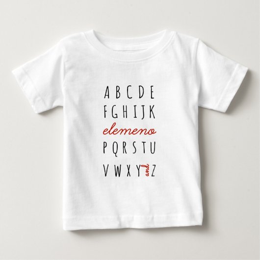 T-shirt Pour Bébé Elemeno (Devant)