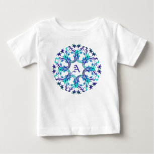 T-shirt Pour Bébé Élément de Monogram.Baroque