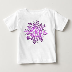 T-shirt Pour Bébé Élément floral de pourpre de cercles
