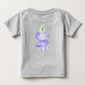 T-shirt Pour Bébé Élémentaire éléphant un an 1er anniversaire bébé t (Dos)