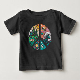 T-shirt Pour Bébé Éléments Paisibles : Nature & Cosmos