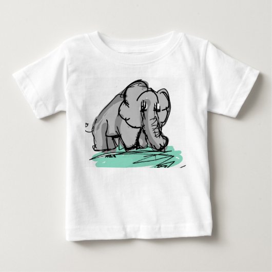 T-shirt Pour Bébé Elephant (Devant)