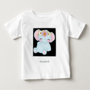 T-shirt Pour Bébé Eléphant adorable bébé personnalisé