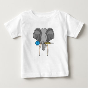 T-shirt Pour Bébé Eléphant aux fléchettes avec fléchette