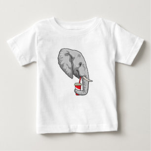 T-shirt Pour Bébé Eléphant avec boisson
